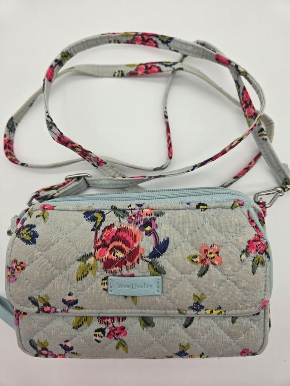 Vera Bradley Retired Water Bouquet RFID All In One Crossbody Phone Bag